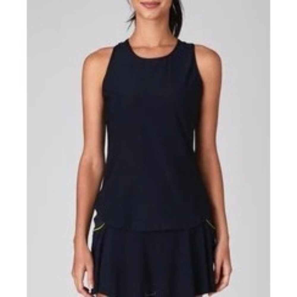 L’Etoile Sport The Performance Racerback Tank Tennis Black‎ XS